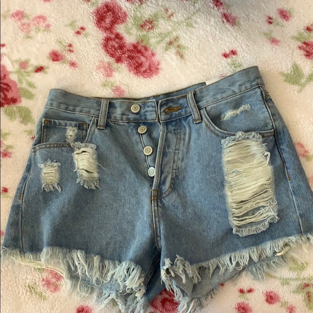 Pacsun high waisted denim shorts